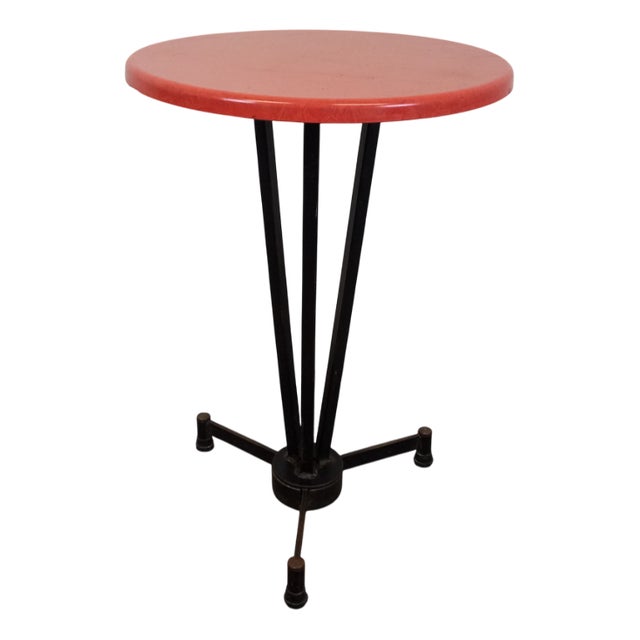 Parisian Bistro Pedestal Table, 1950s For Sale