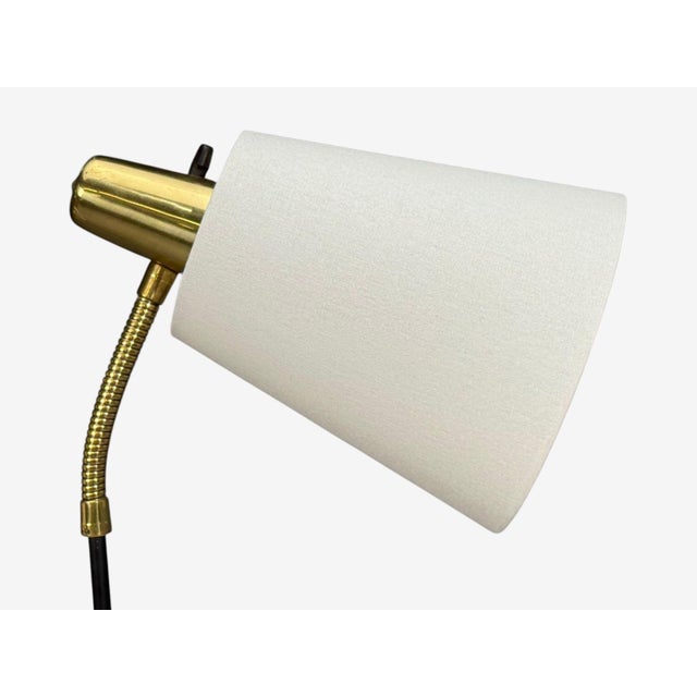 Black 1950s Eskilstuna Elektrofabrik, Floor Lamp, Laqcuered Metal, Brass For Sale - Image 8 of 10