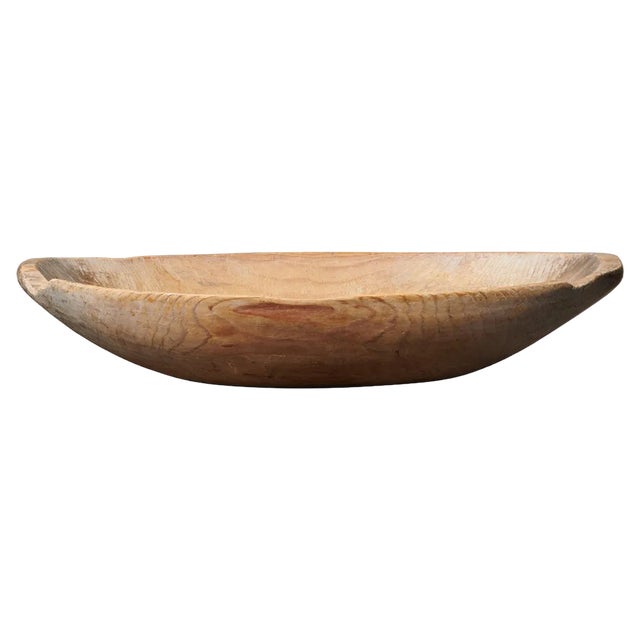 Folk Art Swedish Pine Trough Bowl For Sale