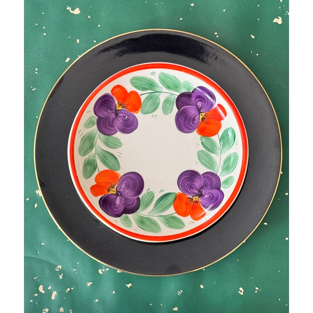 Art Deco Violet Motif Salad Plates by Ditmar Urbach - Set of 6 For Sale - Image 13 of 13