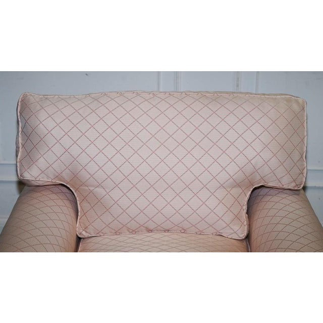 Set of English Country House Feather Filled Lounge Chair and Ottoman For Sale - Image 6 of 18