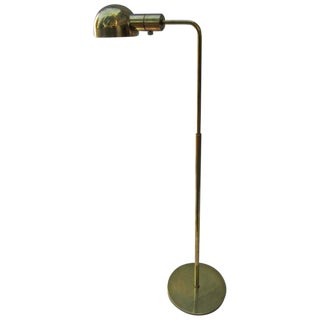 Casella Brass Adjustable Floor Lamp For Sale