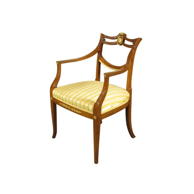 Neoclassical 19th-C. Swedish Arm Chair For Sale - Image 3 of 9