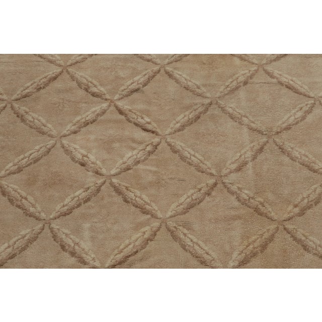 Late 19th Century Antique Savonnerie Rug in Beige-Brown & Green Floral Patterns, From Rug & Kilim For Sale In New York - Image 6 of 8