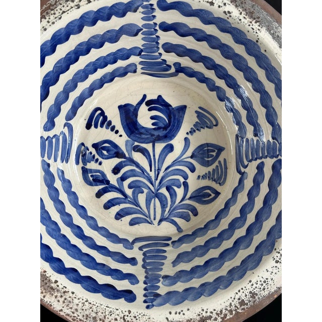 Large Spanish Fajalauza Ceramic Bowl from Lebrillo For Sale - Image 5 of 8