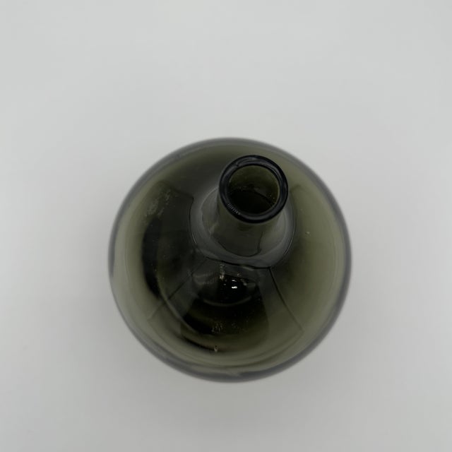 Holmegaard Holmegaard Smoke Green/Black Blown Glass Vase, Mid-Century For Sale - Image 4 of 5