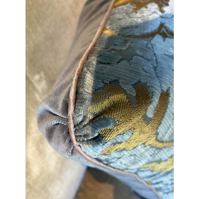 A pillow made from a vintage Bevelaqua cut silk velvet, a down insert is included.
