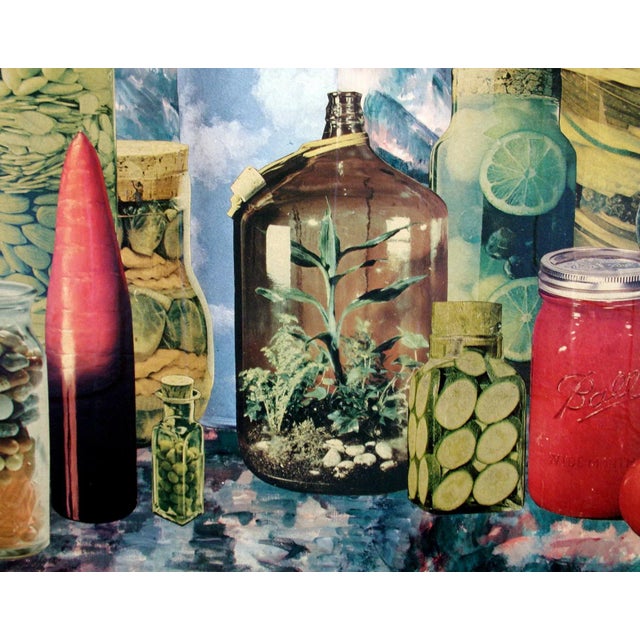 1970s Realist Mary Helen Horty "Bottled in Bounty" Paper Collage/Montage For Sale - Image 5 of 6