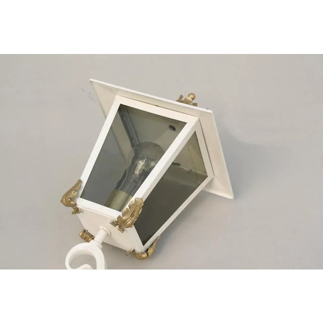 Neo-Baroque White Gold Outer Wall Lantern from Bega, 1960s For Sale - Image 9 of 12