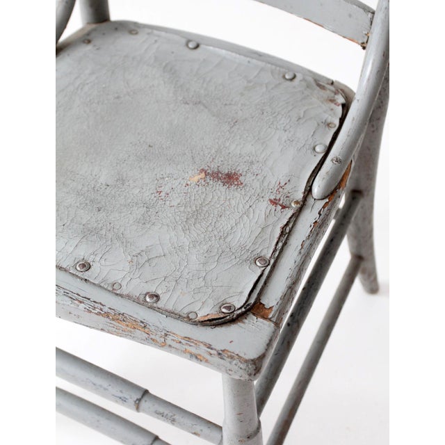 Early 20th Century Antique Victorian Painted Spindle Back Chair For Sale - Image 5 of 16