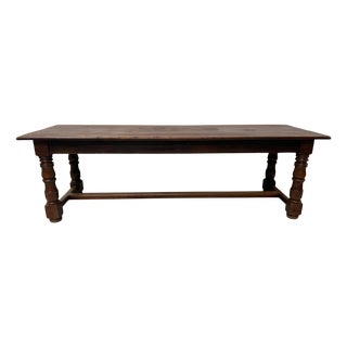 Large Antique Farmhouse Table in Beech, 1800s For Sale