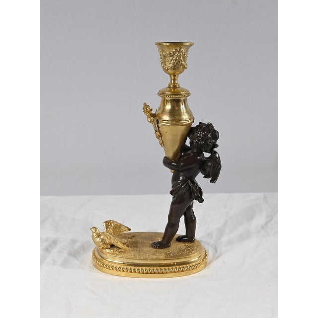 Bronze Candle Love with Blindfolded Eyes, 1890s For Sale - Image 18 of 18