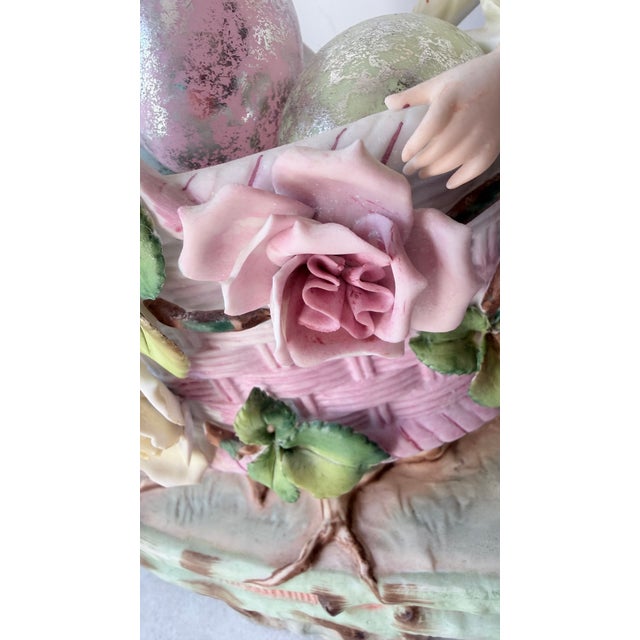 beautiful and highly collectible Vintage Arnart 5th Avenue porcelain figural centerpiece/planter from the "Harvest Time"...