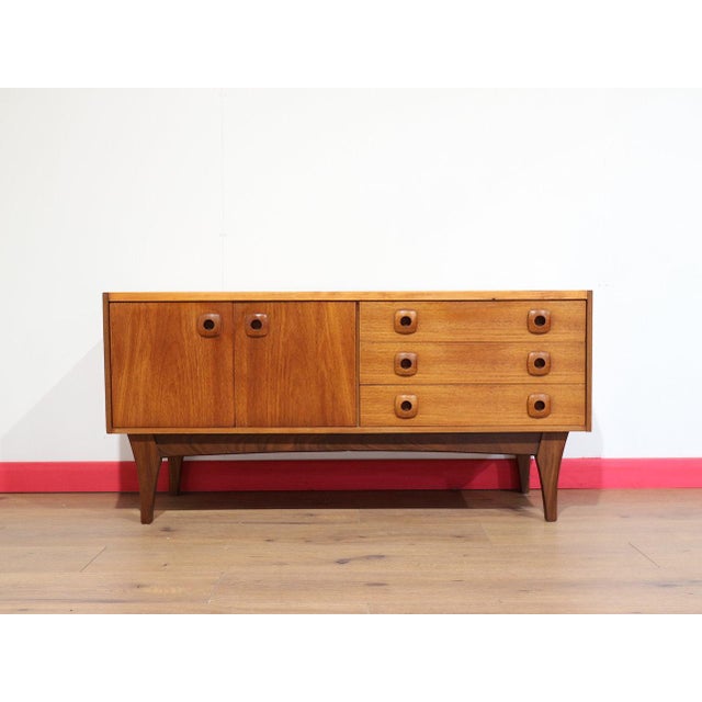 Mid Century Modern Vintage Teak Credenza Sideboard Danish Style For Sale - Image 9 of 13