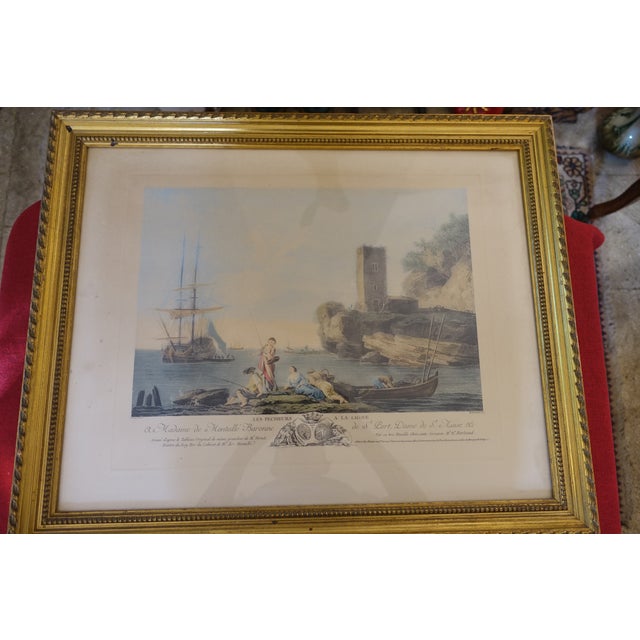 Le Gouaz, Landscape Composition, 1800s, Engravings, Framed, Set of 2 For Sale - Image 3 of 5