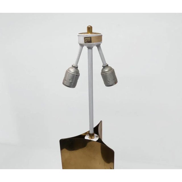 Space Age Cosack Lamp in Folded Brass, 1970s For Sale - Image 6 of 8