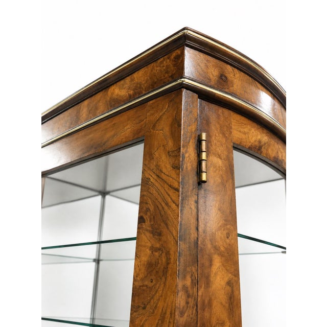 1970s Vintage 3 Piece American of Martinsville Burl Wood Wall Unit For Sale - Image 5 of 7