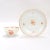 A fine antique Chinese porcelain tea cup and saucer. With orange floral painted decoration on a cream porcelain ground....