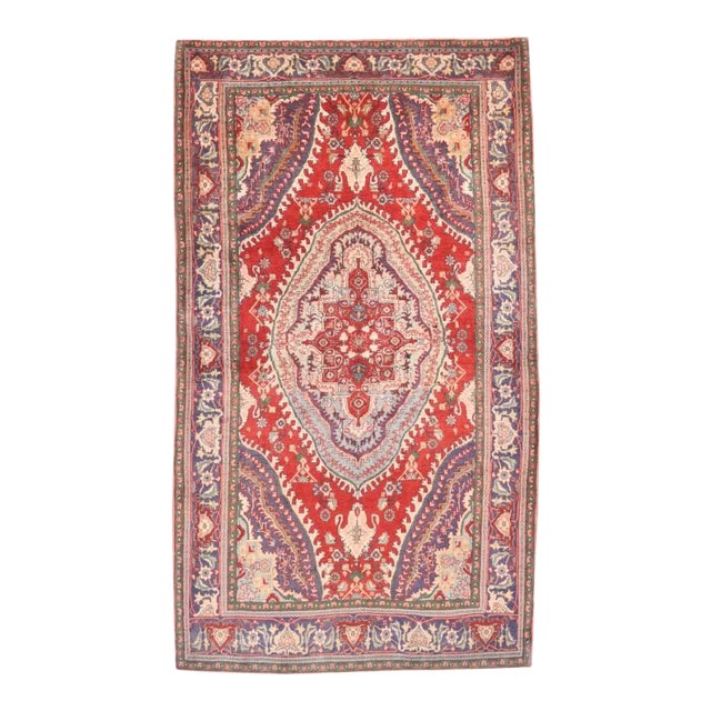 Semi Antique Hand Made Bidjar Persian Rug-4′5″ × 7′7″ For Sale