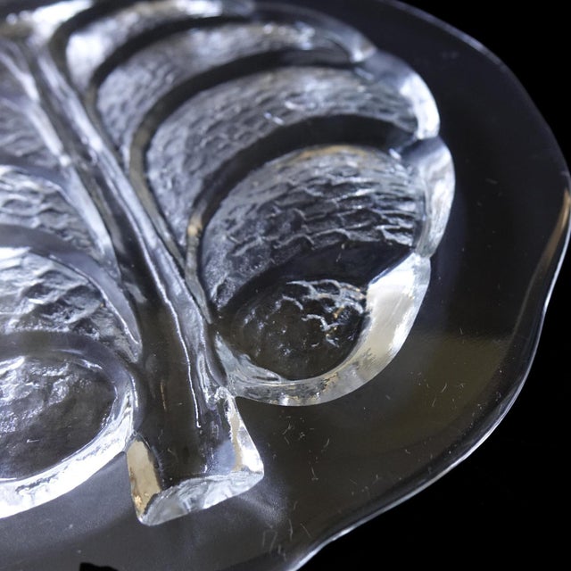 Vintage Large Cheese Platter EDEN, designed by Lars Hellsten (1933-2022) for ORREFORS Sweden 1970s Height 2 Width 32