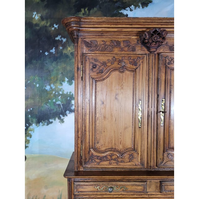 Brown Mountain Buffet in Carved Fir For Sale - Image 8 of 12