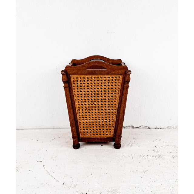 Early 20th Century Early 20th Century Ferguson Brothers Manufacturing Co. Cane Basket For Sale - Image 5 of 10