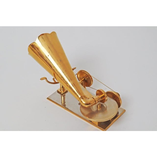 Handcrafted Golden First Gramophone by Emil Berliner, Germany, 1887 For Sale - Image 17 of 18
