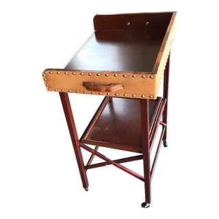 1950’s Vintage Portable Bar Server Collapsible Rolling Bar Cart For Sale