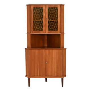 Mid-Century Scandinavian Teak Corner Cabinet, 1950s For Sale