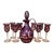 Early 20th Century Czech Decanter With 8 Glasses For Sale