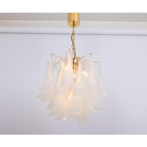 Large Murano Glass Petals Chandelier, Italy, 1980s For Sale - Image 13 of 18