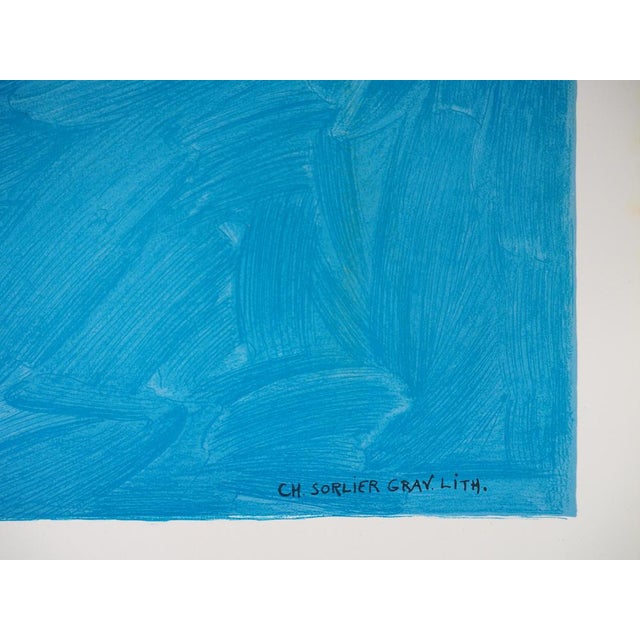 After Serge Poliakoff, Red, Blue and Black Composition, Lithograph For Sale - Image 7 of 8