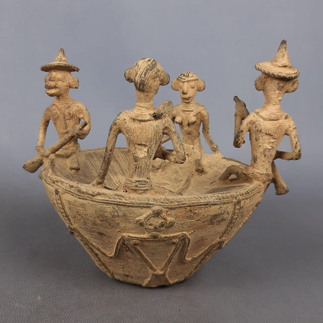 African Bronze Boat Sculpture, Early 1900s For Sale - Image 13 of 13