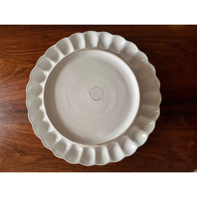 Large Art Deco White Ceramic Tray, 1960s For Sale - Image 4 of 6