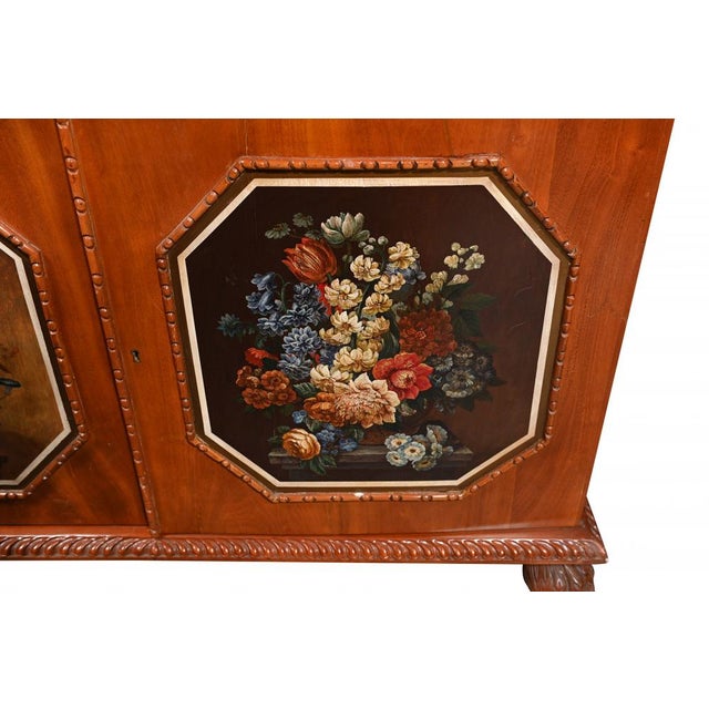 Glass Antique Chippendale Display Cabinets in Satinwood, 1920s, Set of 2 For Sale - Image 7 of 18