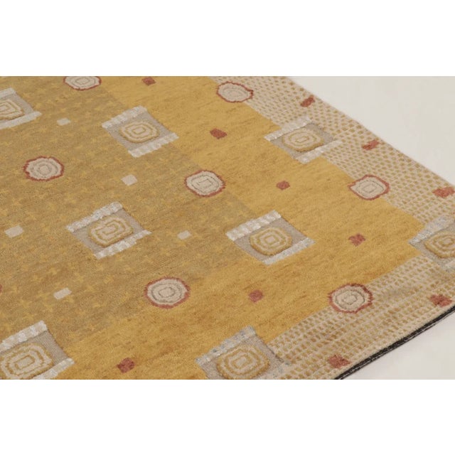 Rug & Kilim's Oversized Scandinavian Rug With Textural High-Low Design For Sale In New York - Image 6 of 11