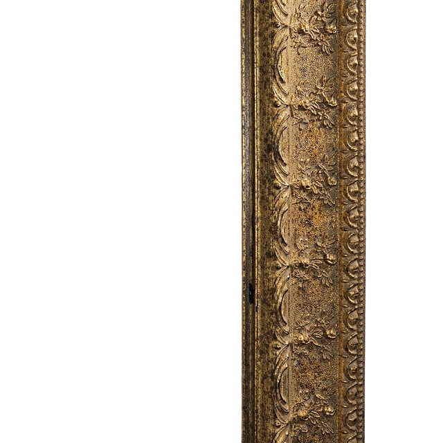 Wood Vintage Brazilian Gilt Carved Wood Frame – Regency Gold Ornate 38.5-Inch For Sale - Image 7 of 10