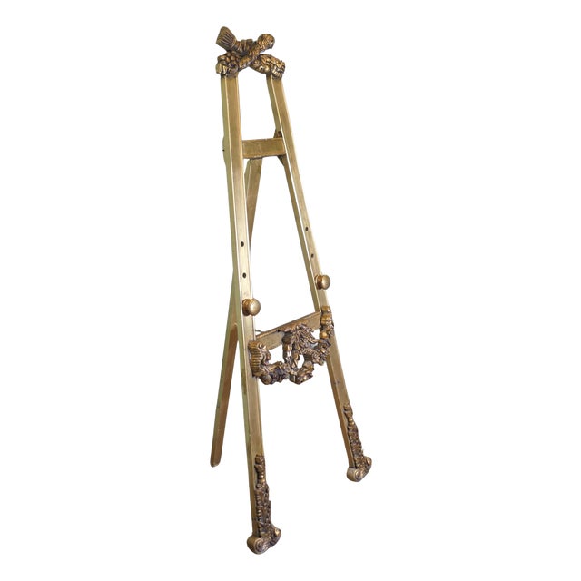Large French Carved Gilt Easel For Sale