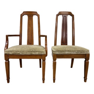 Vintage Mid Century Modern or Regency / Neoclassical Style Dining Chairs - Pair For Sale