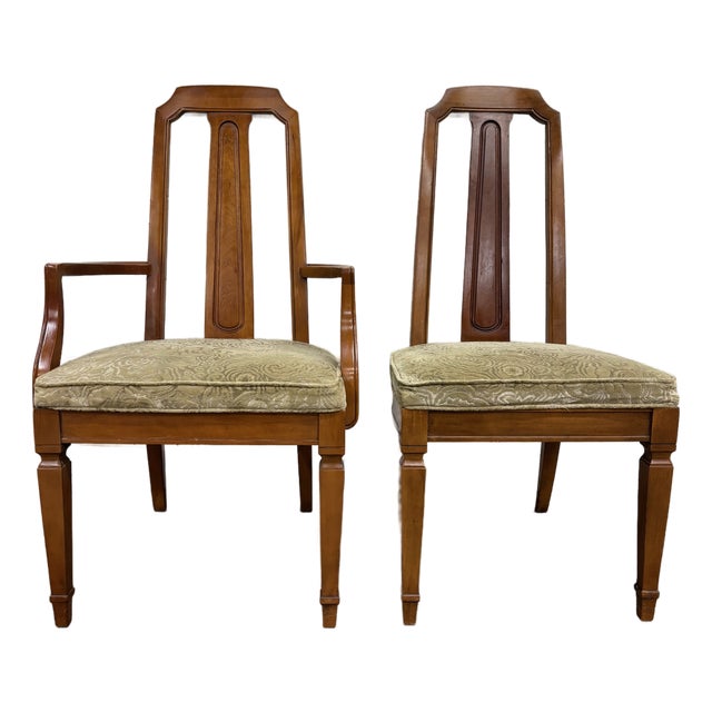Vintage Mid Century Modern or Regency / Neoclassical Style Dining Chairs - Pair For Sale
