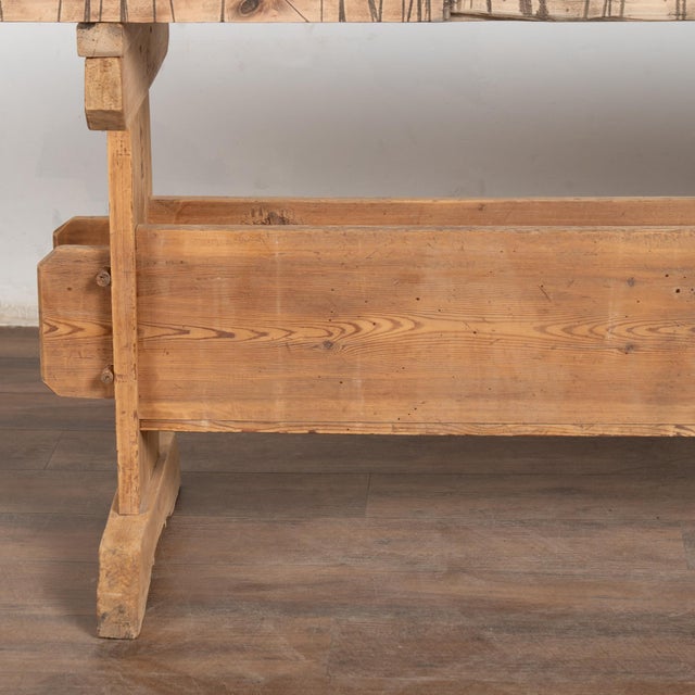 Brown 19th Century Rustic Swedish Work Table Console For Sale - Image 8 of 12