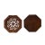 Small Brown Wood Octagonal Carving Storage Accent Box For Sale - Image 4 of 7