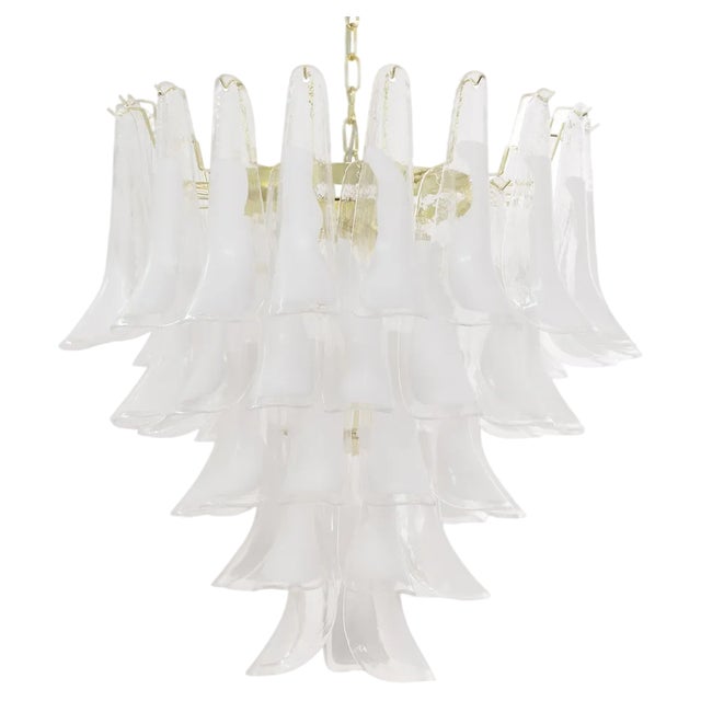 Vintage Petal Suspension Lamp in Murano Glass, Italy For Sale