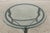 Round Iron & Glass Coffee Table W. Lion Heads For Sale - Image 4 of 14
