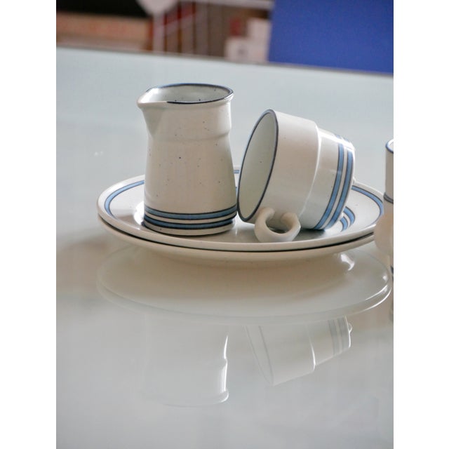 Beautiful coffee set of swedish design classic- Dart collection designed by Stig Lindberg in 1977. This piece has an...
