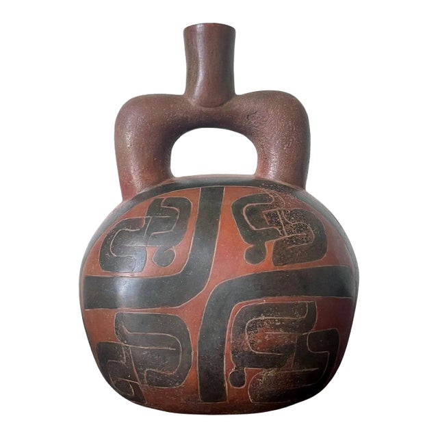 Pre-Columbian Cupisnique Stirrup Vessel from Peru For Sale