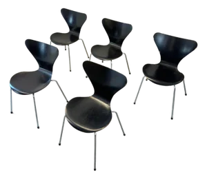 1960s Fritz Hansen Series 7 Chairs Designed by Arne Jacobsen - Set of 5