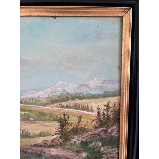 Vintage Original Landscape Oil Painting: Countryside Nature Wall Art For Sale - Image 14 of 14