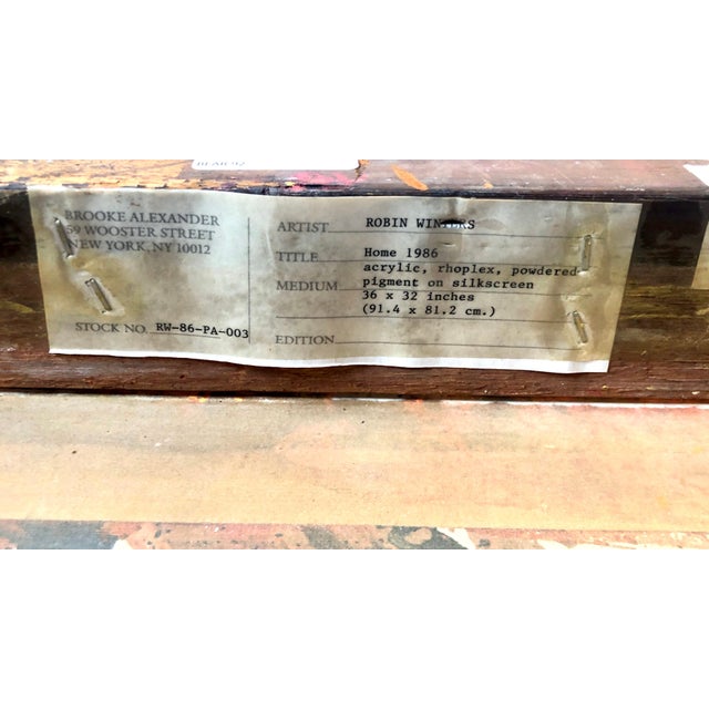 Robin Winters, Conceptual Pop Art Color Mixed Media Painting "Home" Brooke Alexander Gallery, 1986 For Sale - Image 12 of 12