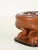 Glass Sculptural Curved Leather and Crystal Ashtray by Jacques Adnet, Italy, 1950s For Sale - Image 7 of 13
